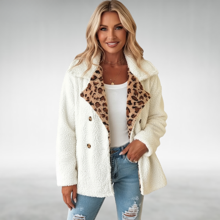 Lori™ Casaco Teddy Leopardo Confortável