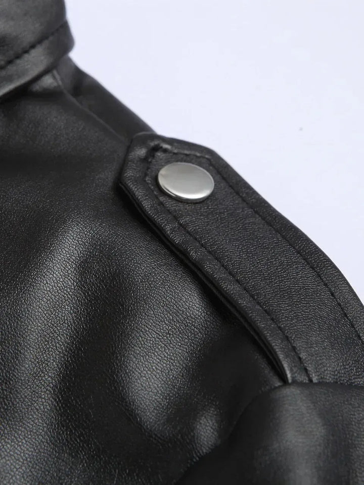 Austin™ | Casaco de Couro Biker Clássico