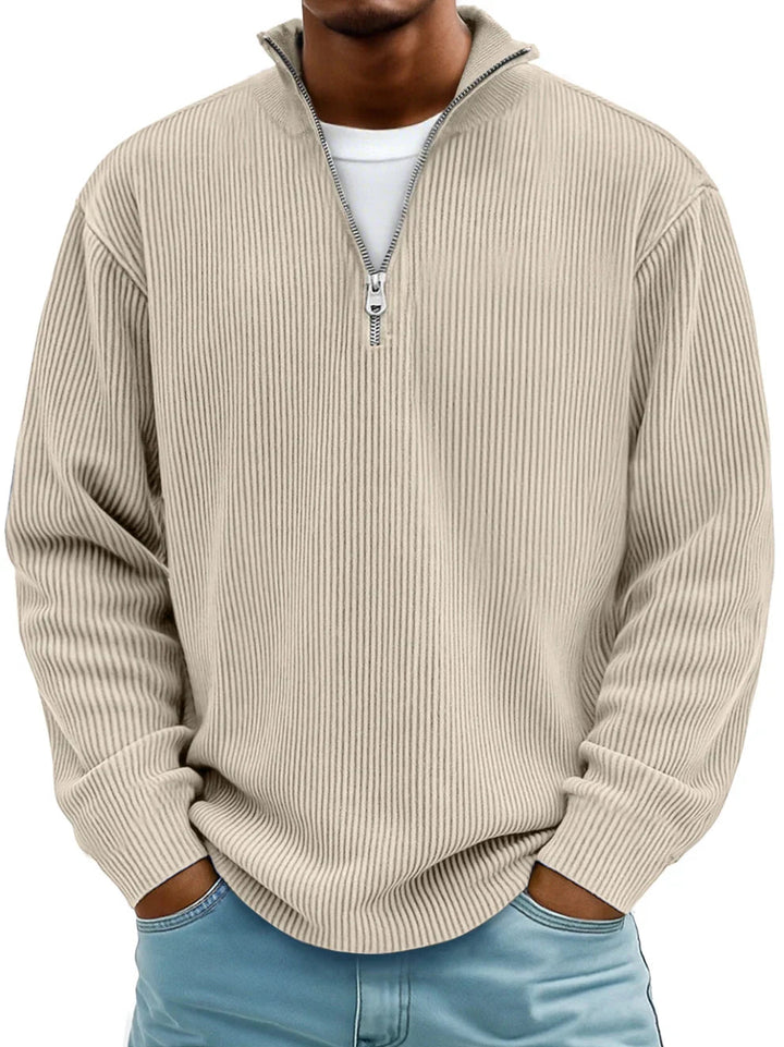 Calix™ | Pullover Moderno para Homens com Zíper de Meio