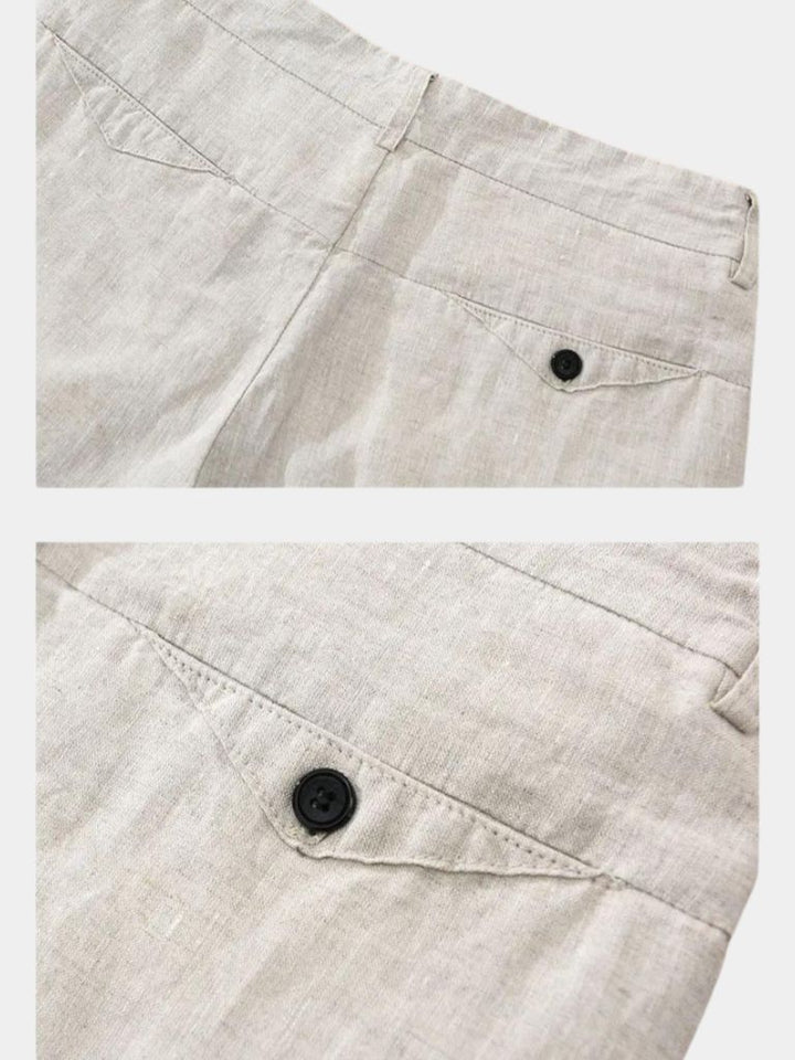 Felix™ | Calções de Linho Azul Horizonte