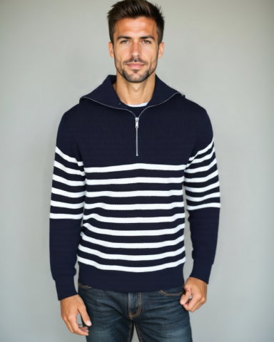 Felix™ | Sweater de Malha com Riscas