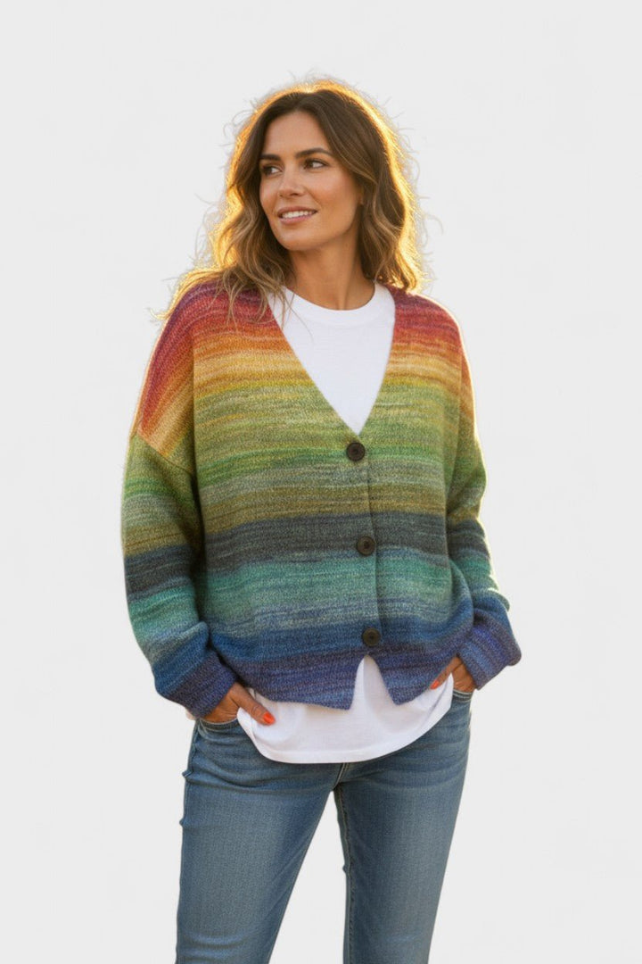 Fran™ | Cardigan vibrante com botões