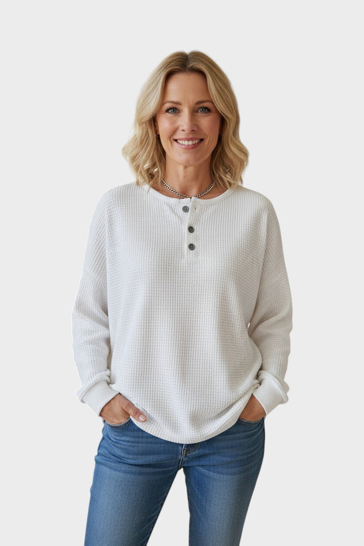 Helle™ | Sweater de Malha Waffle