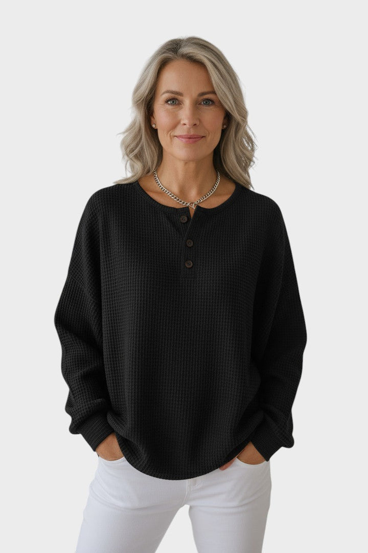 Helle™ | Sweater de Malha Waffle