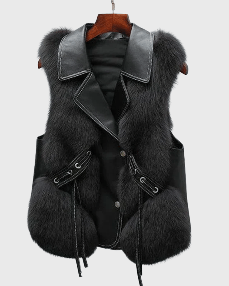 Katrine | Colete de pele elegante