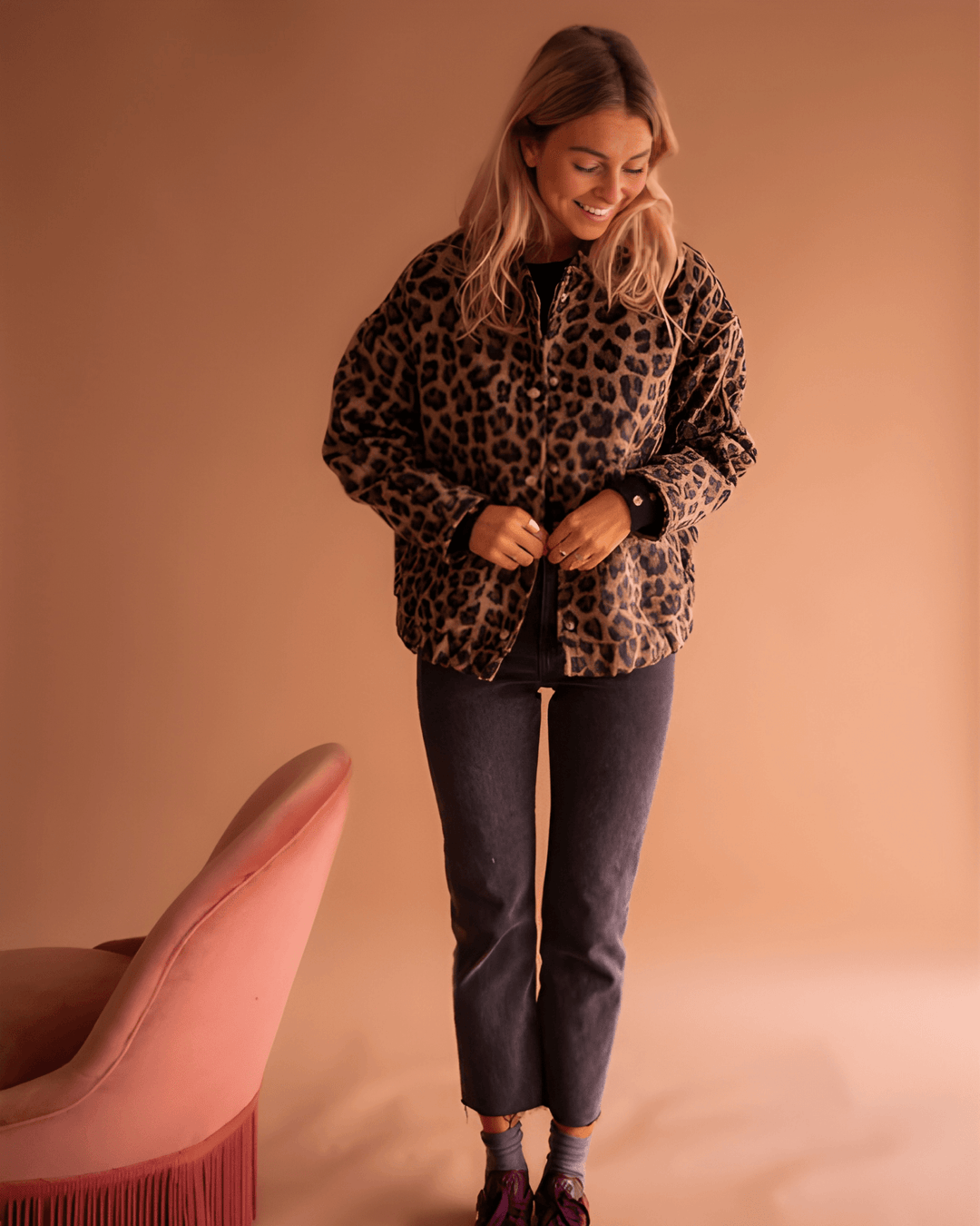 Leona | Casaco Bomber de Leopardo