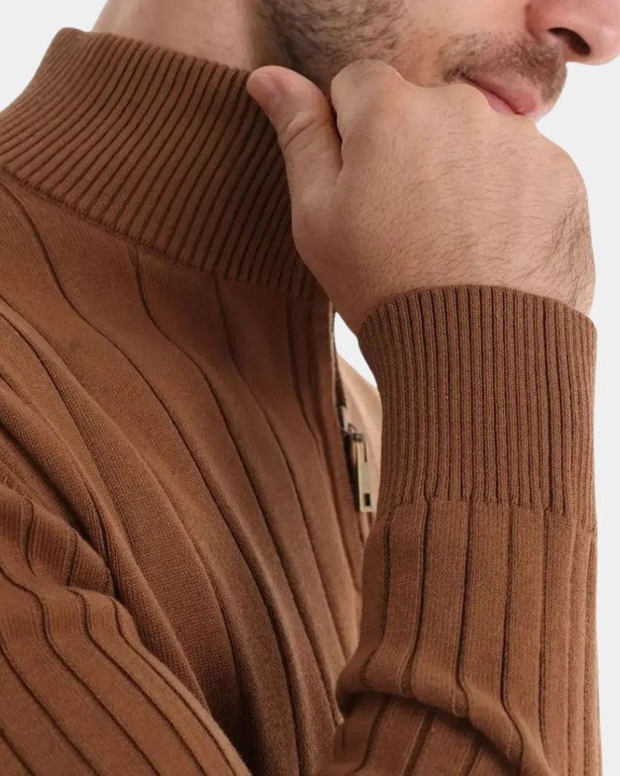 Mikkel™ | Sweater de Algodão com Meia-Zip