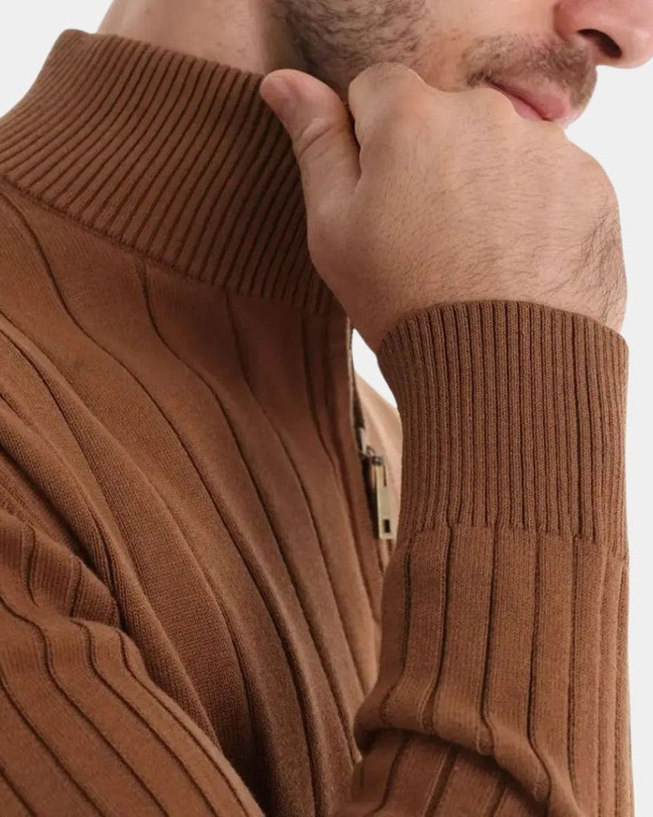 Mikkel™ | Sweater de Algodão com Meia-Zip