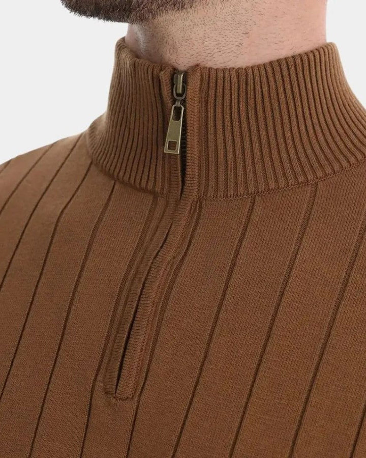 Mikkel™ | Sweater de Algodão com Meia-Zip