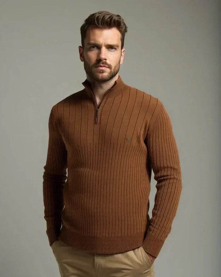 Mikkel™ | Sweater de Algodão com Meia-Zip