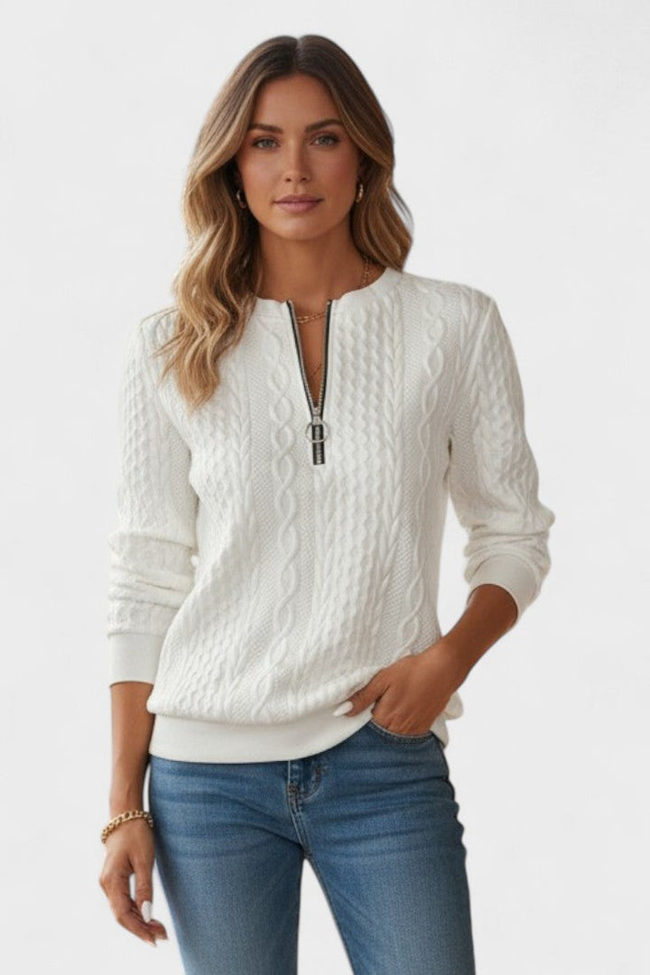 Nela™ | Sweatshirt com fecho para mulheres