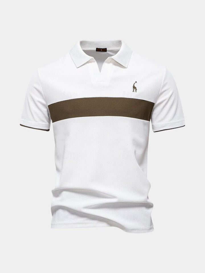 Niels™ | Polo Stribet Savanna