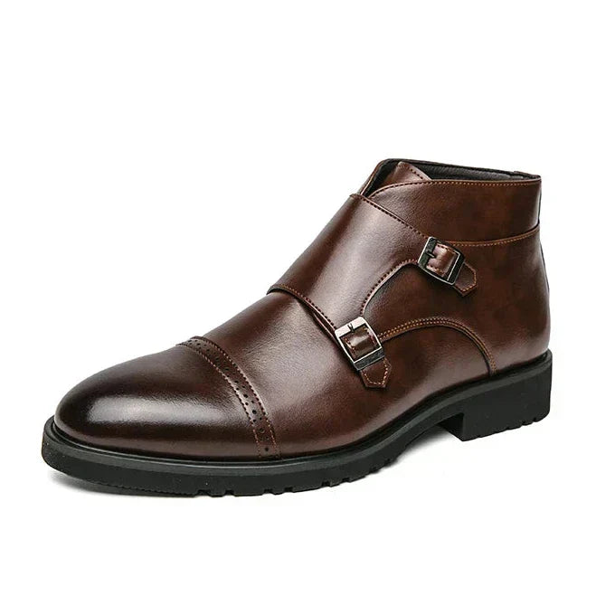 Parker™ | Botas Dobbelt-Monk-strap em Couro Sintético
