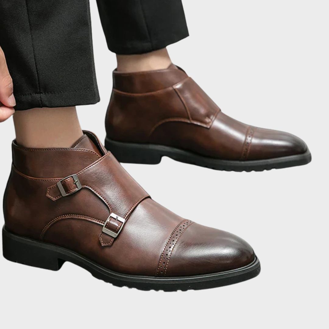 Parker™ | Botas Dobbelt-Monk-strap em Couro Sintético