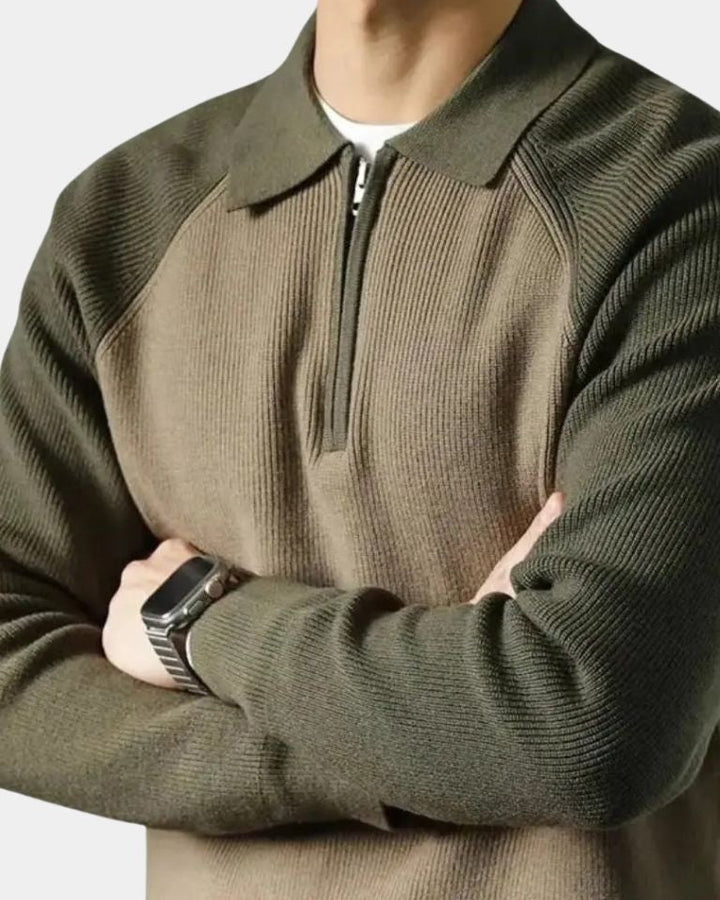 Peter™ | Sweatshirt com Zíper e Mangas Raglan