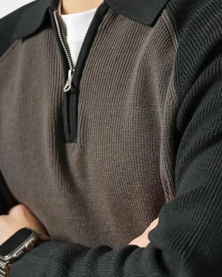 Peter™ | Sweatshirt com Zíper e Mangas Raglan