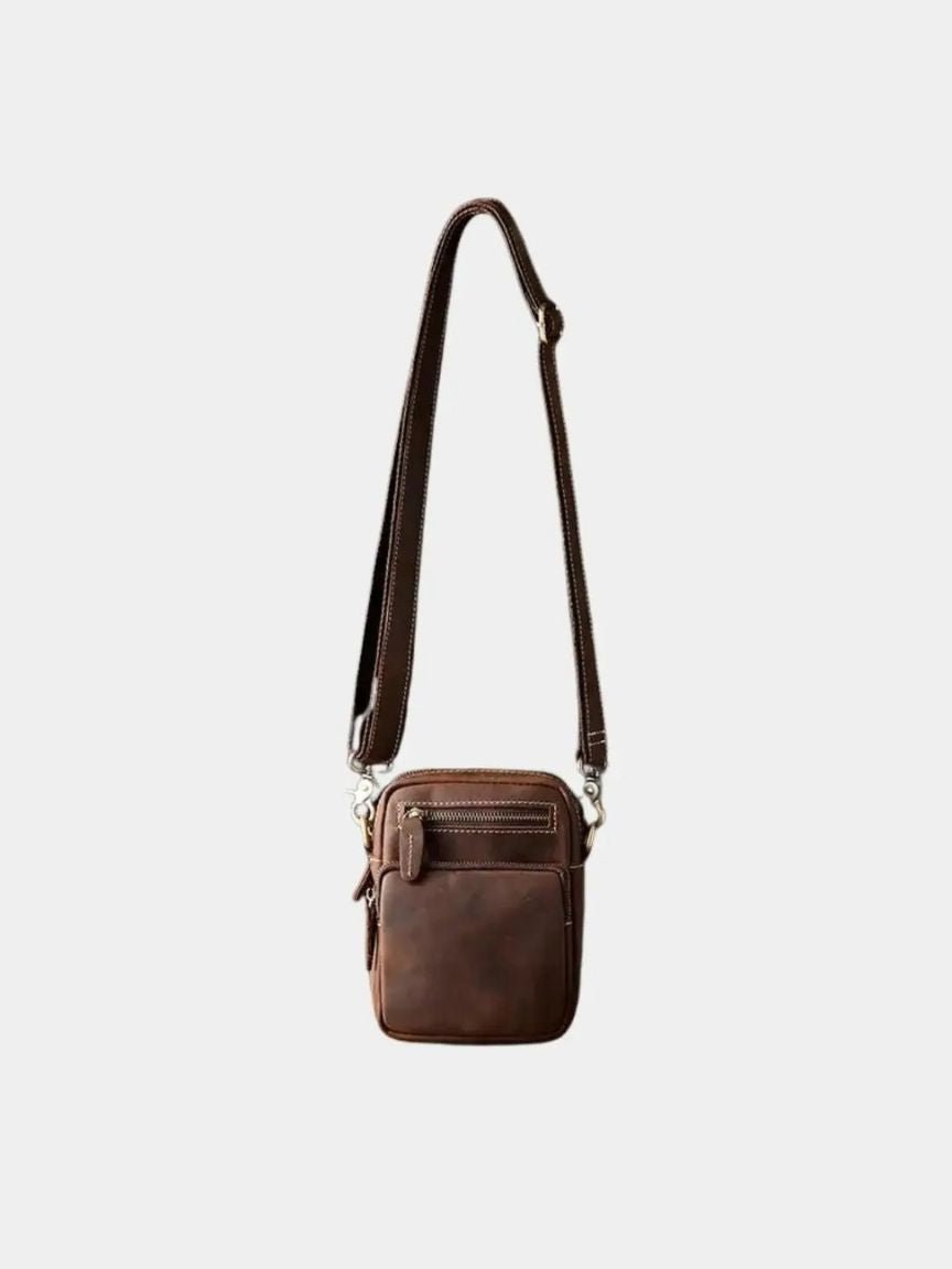 Rene™ | Bolsa de Ombro de Couro Retro