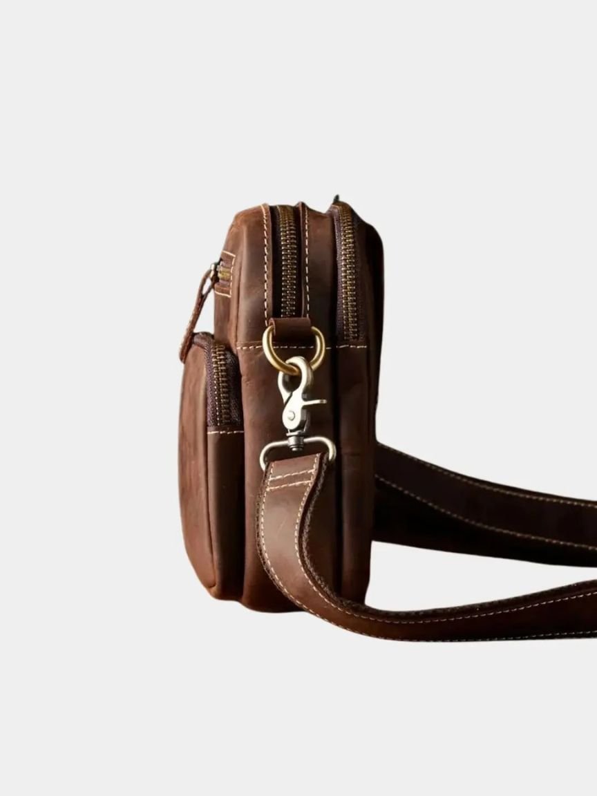 Rene™ | Bolsa de Ombro de Couro Retro