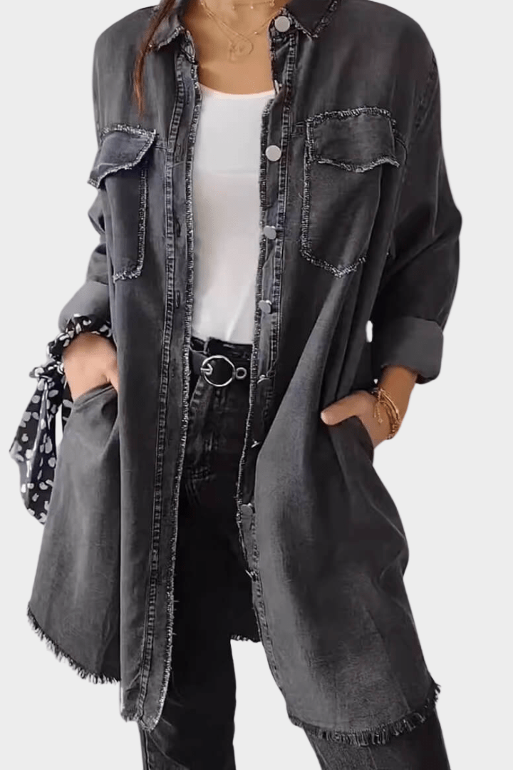 Sidsel | Vestido de camisa em denim