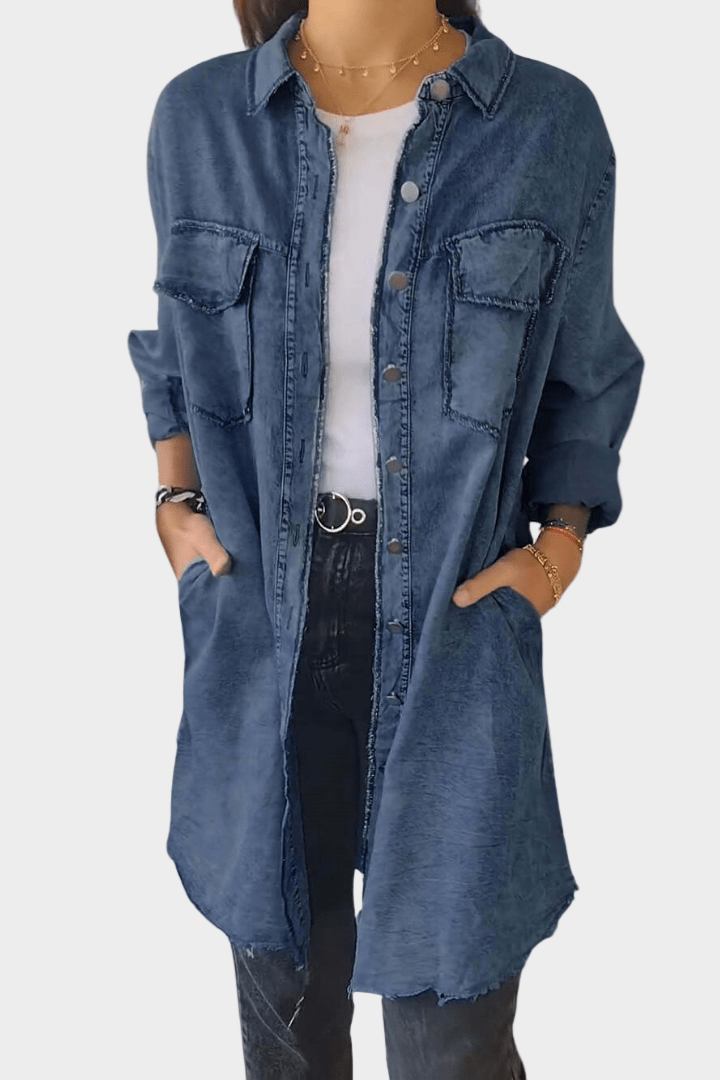Sidsel | Vestido de camisa em denim