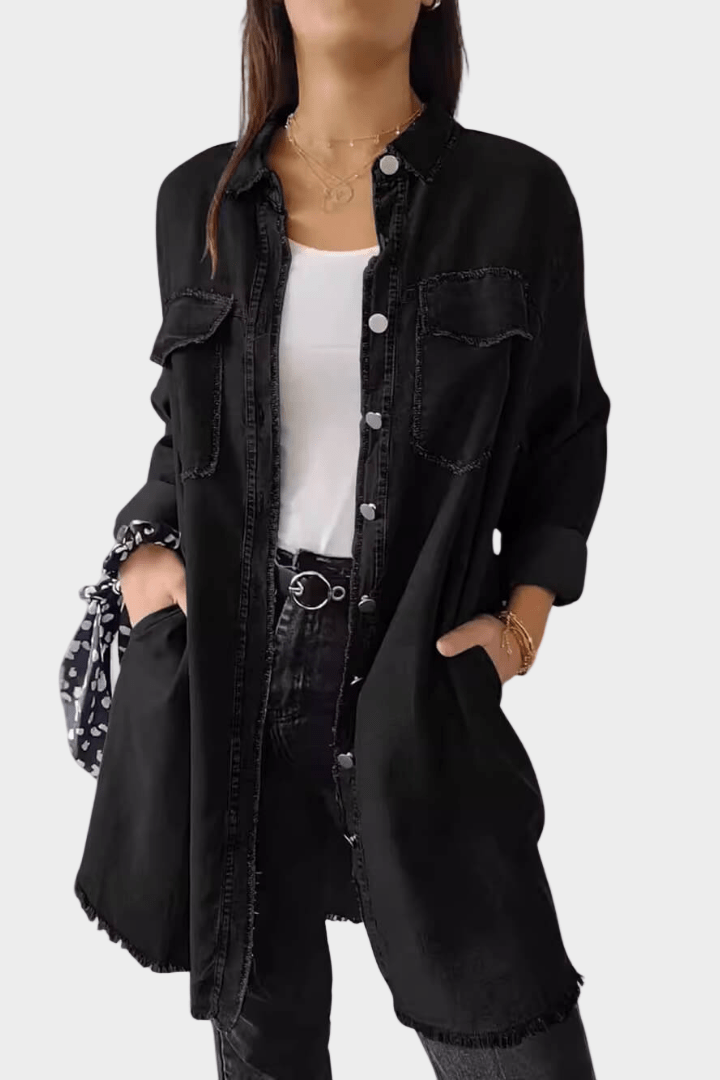 Sidsel | Vestido de camisa em denim