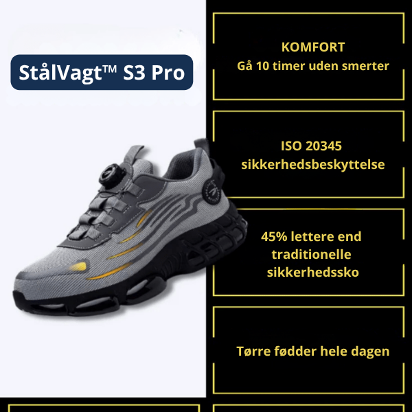 StålVagt™ S3 Pro | S3 sapatos de segurança para trabalho