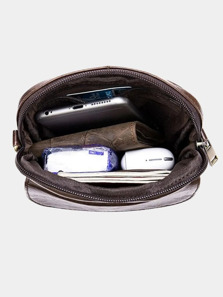 Tobias™ | Bolsa Crossover em Couro