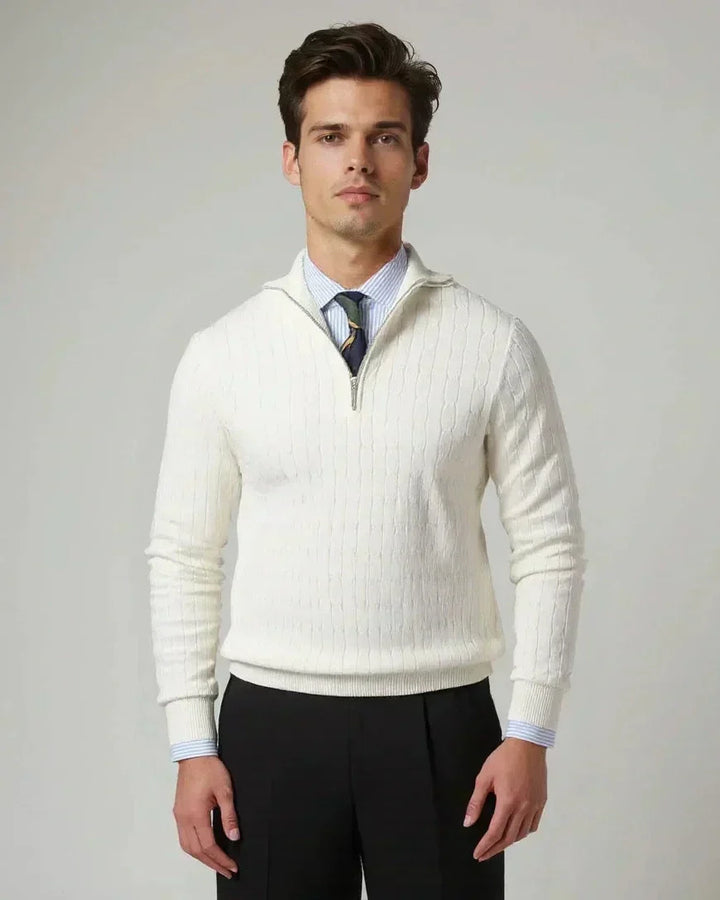 Tobias™ | Sweatshirt com Zíper e Padrão