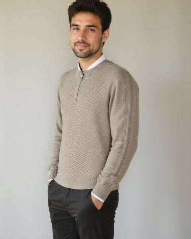 Vilhelm™ | Pullover Básico com Meio Zíper