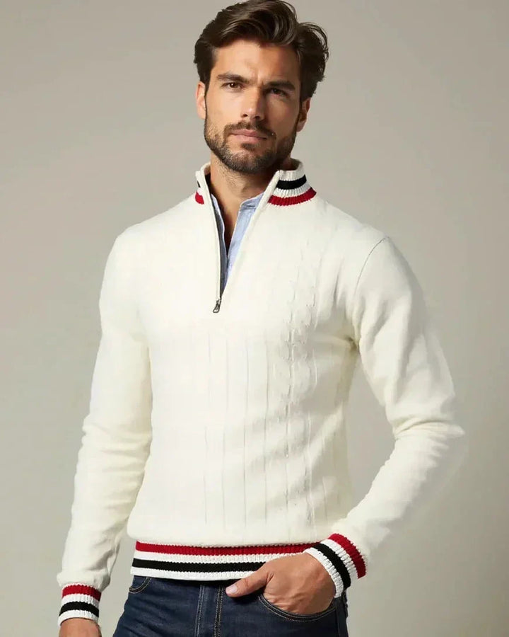 William™ | Pullover Básico de Gola Alta